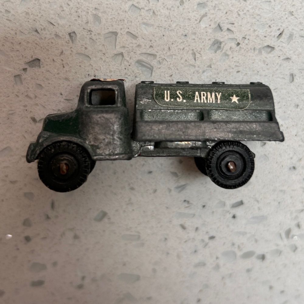 Vintage Diecast US Army Cargo Truck Toy 2 inches 1950’s Collectible